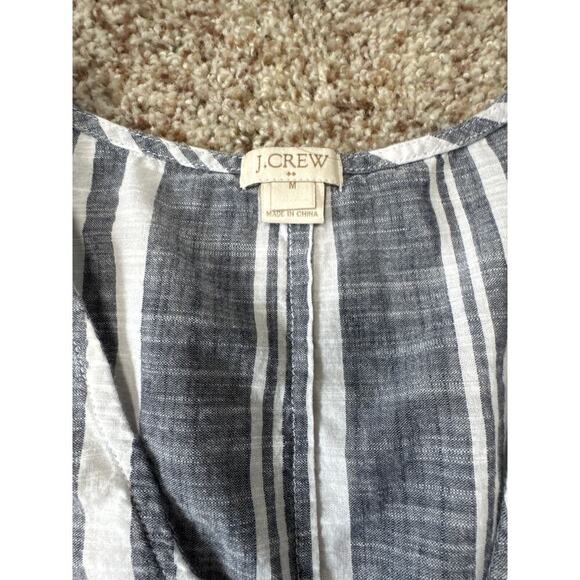 J. CREW size Medium women's dress. Lightweight, 100% Cotton, Blue & White - Picture 3 of 8